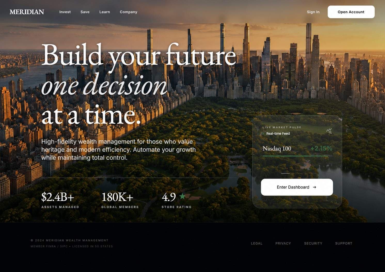 Luxury Real Estate Landing Page UI Design Prompt